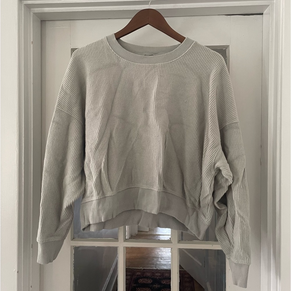 Aerie crop crewneck pullover